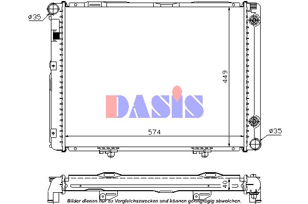 AKS DASIS Радиатор, охлаждение двигателя 121590N